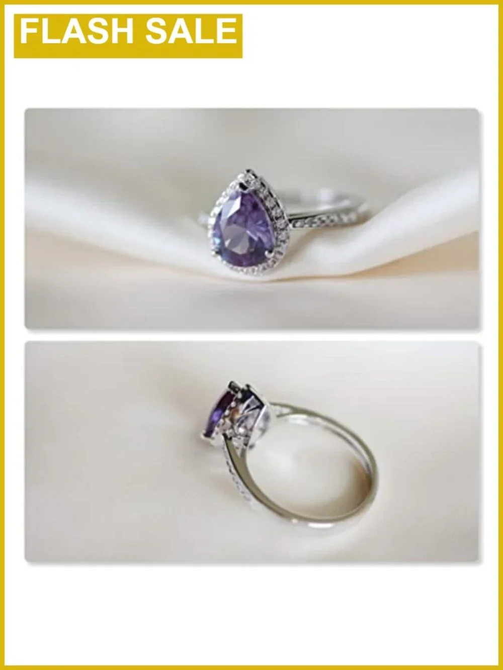 Sterling Silver Alexandrite Ring Halo Engagement Cocktail Statement